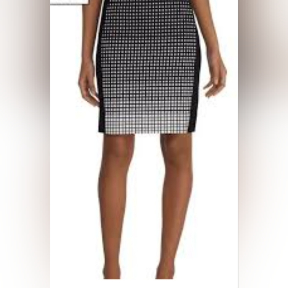 White House Black Market Black & White Skirt.  Size 8